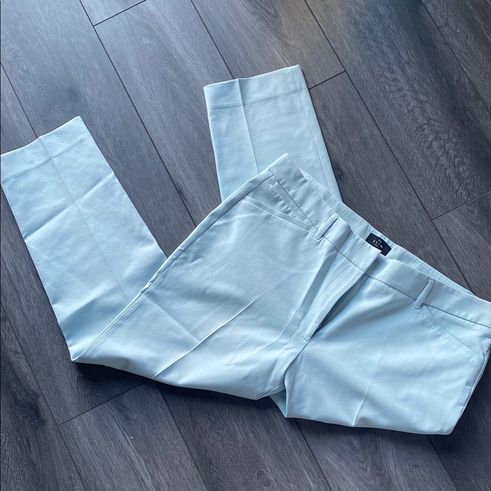 Light Blue Slim Ankle Trouser